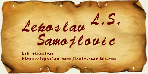 Leposlav Samojlović vizit kartica